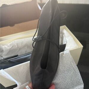 M. Gemi Black Leather Flats